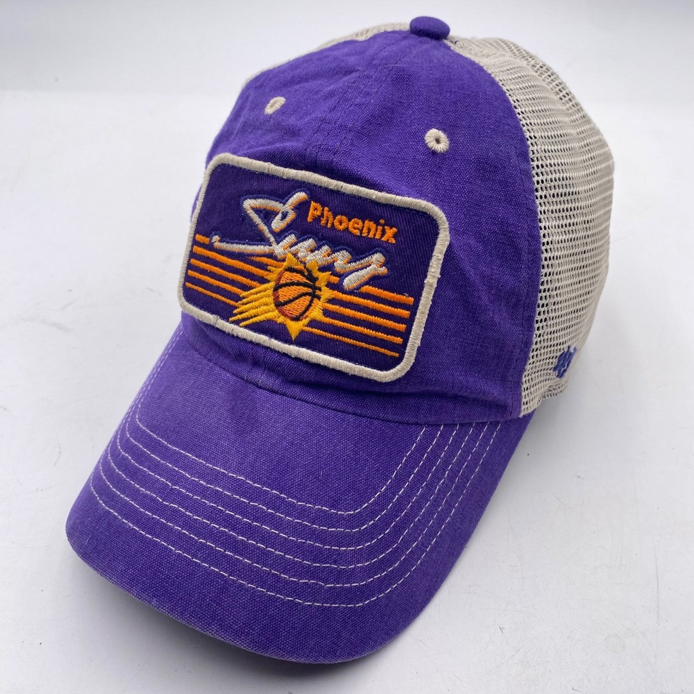 PHOENIX SUNS 47 Brand Trucker Hat Cap OSFA Purple Mesh Snapback NBA Basketball